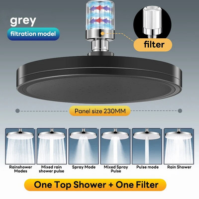 6 režimov vysokotlaková dažďová sprchová hlavica, úsporná dažďová sprchová hlavica Magic Water Flow, kúpeľňové doplnky