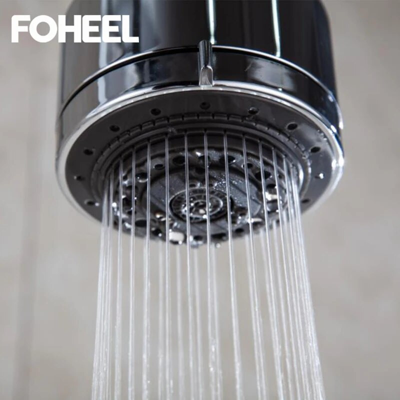 Aukšto slėgio dušo galvutė FOHEEL Vandenį taupanti ant lubų montuojama fiksuota penkių pavarų pasukama SPA dušo galvutė, skirta vonios kambariui