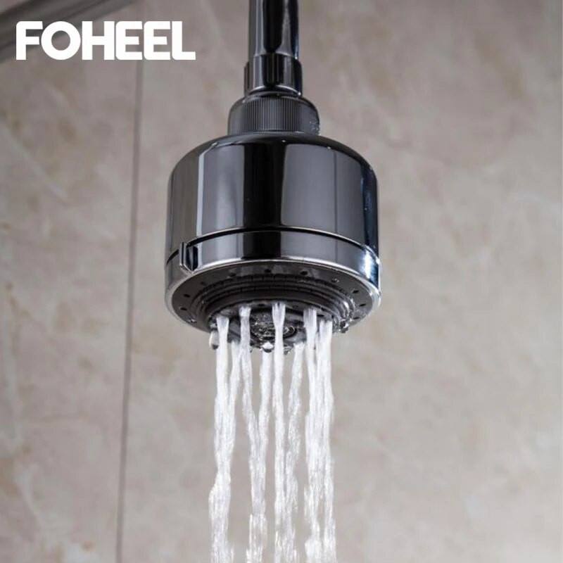 Aukšto slėgio dušo galvutė FOHEEL Vandenį taupanti ant lubų montuojama fiksuota penkių pavarų pasukama SPA dušo galvutė, skirta vonios kambariui