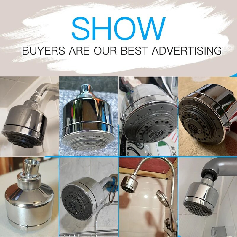 Aukšto slėgio dušo galvutė FOHEEL Vandenį taupanti ant lubų montuojama fiksuota penkių pavarų pasukama SPA dušo galvutė, skirta vonios kambariui