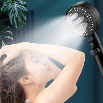 6-степенна регулируема душ слушалка с високо налягане Спиране на водата с един бутон Водоспестяваща Ръчна душ слушалка с маркуч Аксесоари за баня