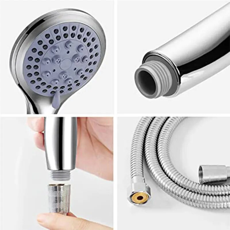 Zhangji vannitoa 5-režiimiline dušipea, suur paneel, vett säästev otsik Klassikaline standarddisain G1/2 dušitarvikud Juhuslikud värvid