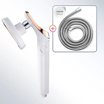 Κεφαλή ντους βροχής, 360 μοίρες περιστρεφόμενη εξοικονόμηση νερού, κεφαλή ντους υψηλής πίεσης με στάση νερού με ένα κλειδί, αξεσουάρ μπάνιου