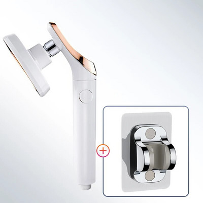 Κεφαλή ντους βροχής, 360 μοίρες περιστρεφόμενη εξοικονόμηση νερού, κεφαλή ντους υψηλής πίεσης με στάση νερού με ένα κλειδί, αξεσουάρ μπάνιου