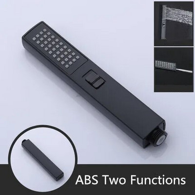 Käeshoitav dušiotsik vett säästev must vannituba vihmasadu otsik aeraator kõrgsurve käeshoitav