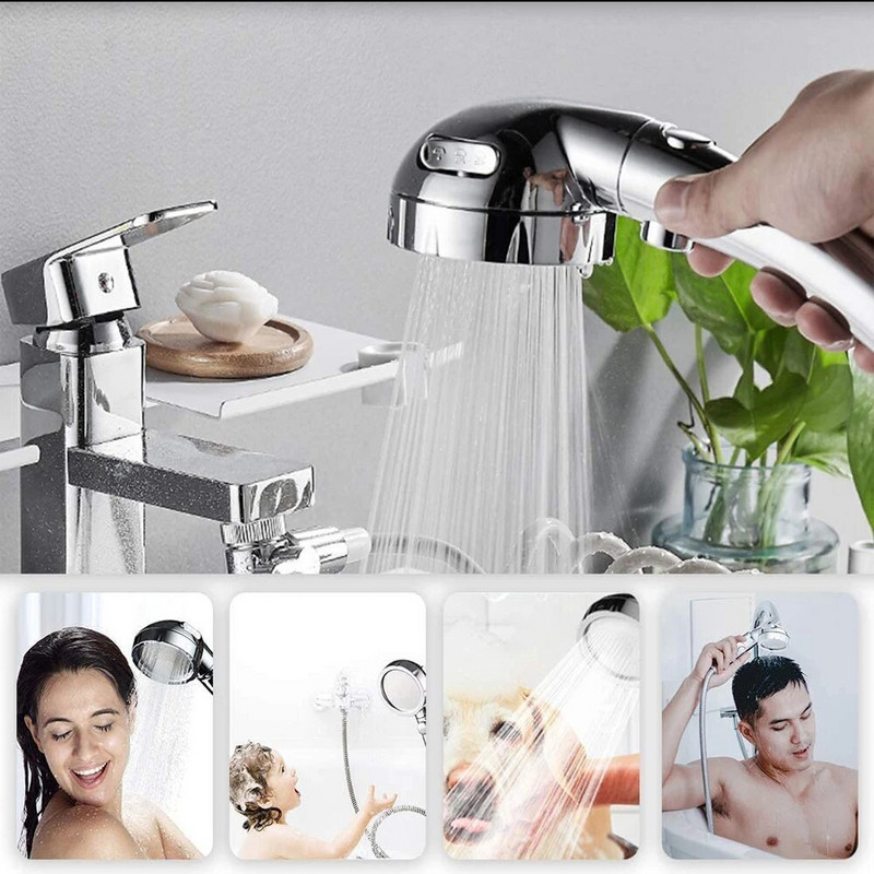 3 režiimi suure vooluhulga vihmasadu ülelaadimine dušipea hõbedane kõrgsurve vett säästev pihustiotsik dušš vannitoatarvikud