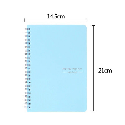 Weekly Planner Undated Spiral Agenda A5 Notebook Planner Pouch 52 Weeks Planner Schedules Γραφική ύλη Σχολικά προμήθειες