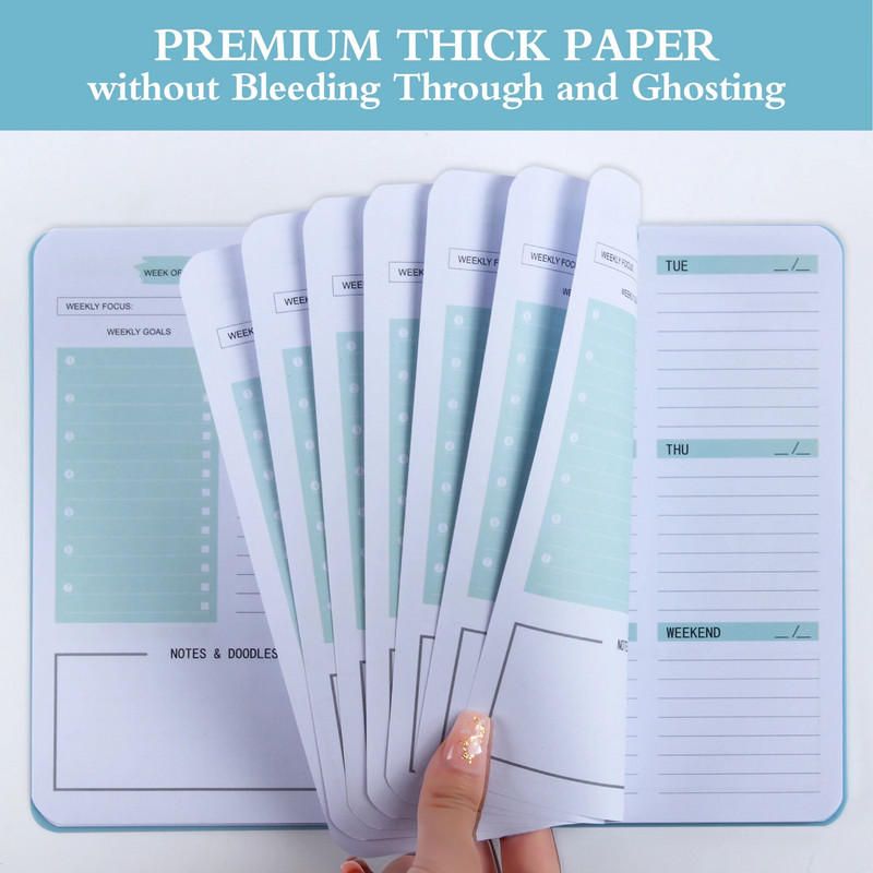 Weekly Planner Undated Spiral Agenda A5 Notebook Planner Pouch 52 Weeks Planner Schedules Γραφική ύλη Σχολικά προμήθειες