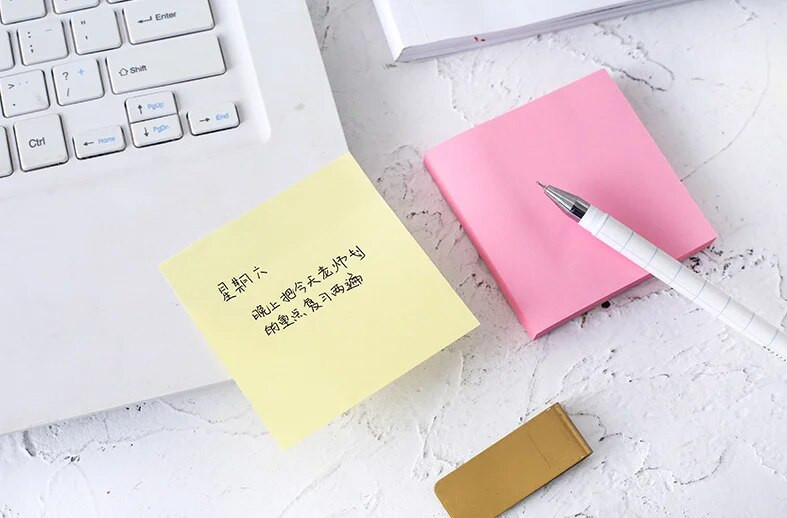 Jednofarebné štvorcové nálepky Lepiace poznámky Poznámkový blok Poznámkový blok Darčekové písacie potreby Escolar Papelaria Školské potreby