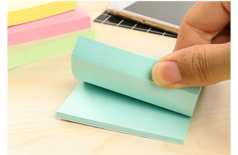 Jednofarebné štvorcové nálepky Lepiace poznámky Poznámkový blok Poznámkový blok Darčekové písacie potreby Escolar Papelaria Školské potreby