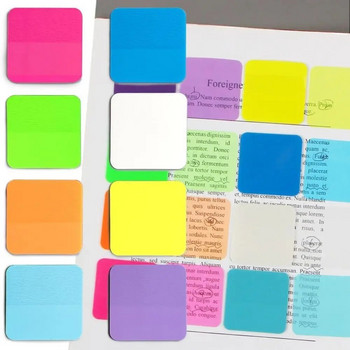 160 φύλλα 8 χρώματα Σημειώσεις κολλώδεις σημειωματάριο Φθορίζον χρώμα Διαφανή αυτοκόλλητα Διαφανή Morandi σημειωματάρια Σχολική γραφική ύλη