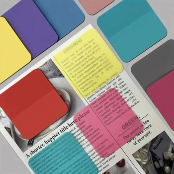 160 листа 8 цвята лепкави бележки Бележник Флуоресцентни цветни прозрачни стикери Прозрачни бележки Morandi Училищни канцеларски материали