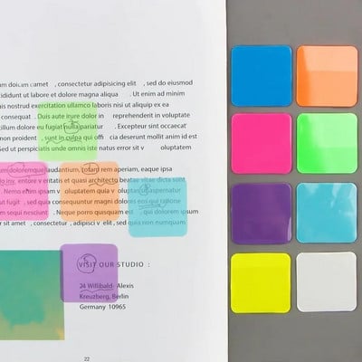 160 lapų 8 spalvų Lipnieji užrašų bloknotai Fluorescentiniai spalvoti skaidrūs lipdukai Skaidrūs Morandi užrašų bloknotai Mokyklinės raštinės reikmenys