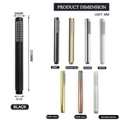 Χειρός ορειχάλκινος ψεκαστήρας ντουζιέρας χειρός, στρογγυλός, λευκός/βουρτσισμένος χρυσός/χρώμιο/γκρι/μαύρος ματ Ψεκαστήρας μπάνιου