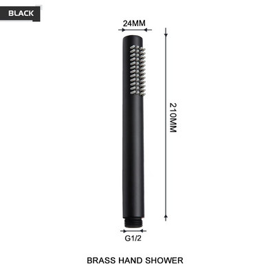 Χειρός ορειχάλκινος ψεκαστήρας ντουζιέρας χειρός, στρογγυλός, λευκός/βουρτσισμένος χρυσός/χρώμιο/γκρι/μαύρος ματ Ψεκαστήρας μπάνιου