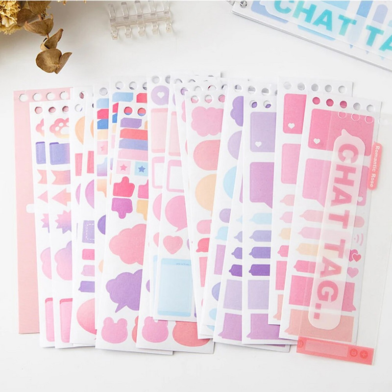 20 φύλλα ντεγκραντέ Έγχρωμη ετικέτα Ευρετήριο Αυτοκόλλητα Φοιτητής Εγγράψιμο Αυτοκόλλητο Ταξινόμησης Σελιδοδείκτες Υπόμνημα Υπόμνημα Χαρτικά