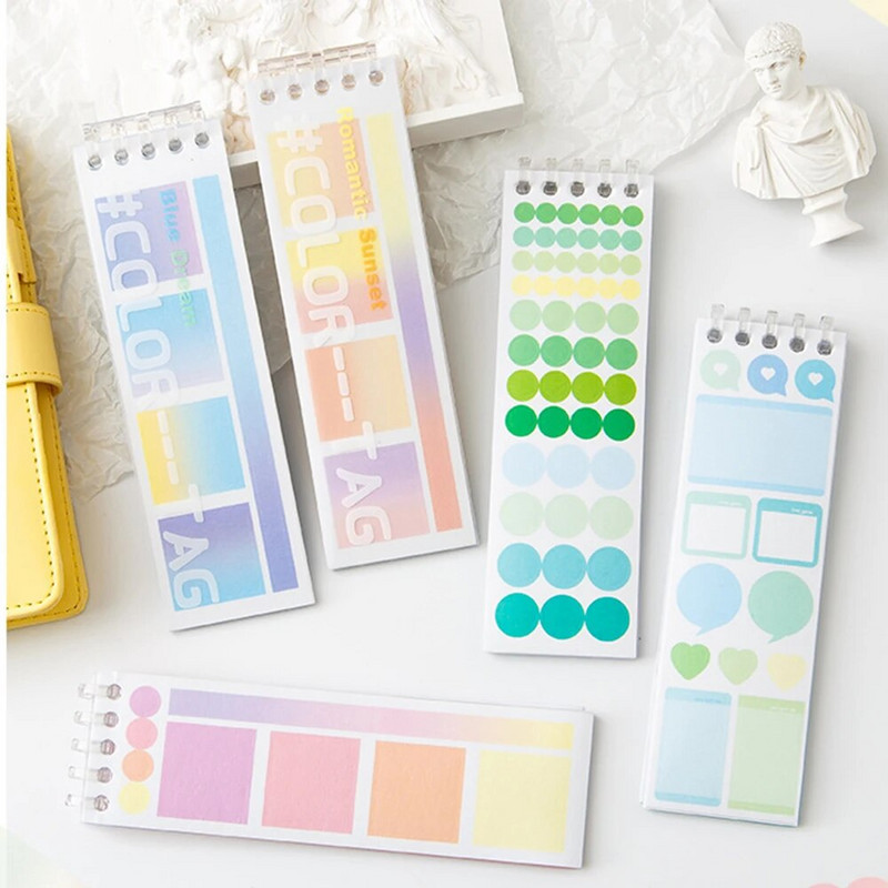 20 φύλλα ντεγκραντέ Έγχρωμη ετικέτα Ευρετήριο Αυτοκόλλητα Φοιτητής Εγγράψιμο Αυτοκόλλητο Ταξινόμησης Σελιδοδείκτες Υπόμνημα Υπόμνημα Χαρτικά