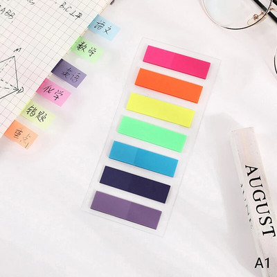 140 φύλλα Αυτοκόλλητες σημειώσεις Σημαίες 7 καρτέλες χρώματος Ευρετήριο Σημαία Φωτεινό χρώμα Αυτοκόλλητα ευρετηρίου σελίδας Ημιδιαφανής δείκτης σελίδας για σελιδοδείκτης σελίδας