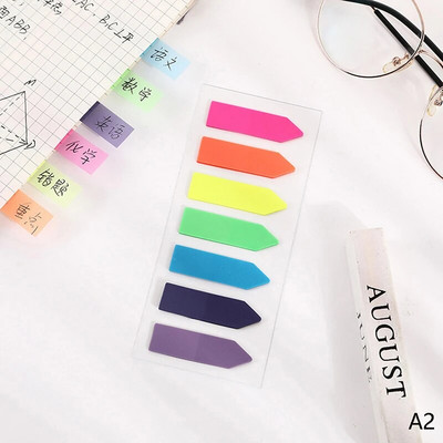 140 φύλλα Αυτοκόλλητες σημειώσεις Σημαίες 7 καρτέλες χρώματος Ευρετήριο Σημαία Φωτεινό χρώμα Αυτοκόλλητα ευρετηρίου σελίδας Ημιδιαφανής δείκτης σελίδας για σελιδοδείκτης σελίδας