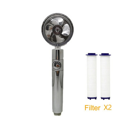 2022. aasta dušiotsik, veesäästlik vool 360 kraadi, pöörlev väikese ventilaatoriga ABS vihma kõrgsurve pihustiotsik Vannitoa tarvikud