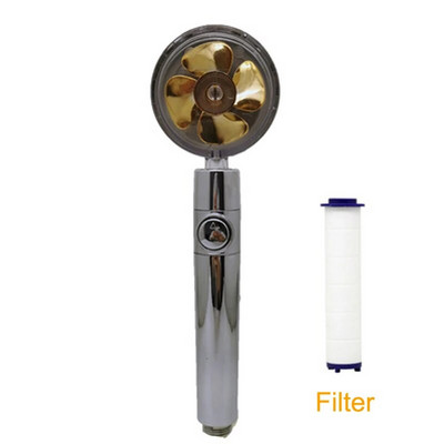 2022. aasta dušiotsik, veesäästlik vool 360 kraadi, pöörlev väikese ventilaatoriga ABS vihma kõrgsurve pihustiotsik Vannitoa tarvikud