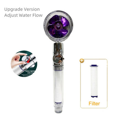 2022. aasta dušiotsik, veesäästlik vool 360 kraadi, pöörlev väikese ventilaatoriga ABS vihma kõrgsurve pihustiotsik Vannitoa tarvikud