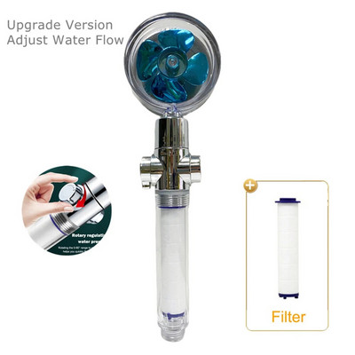 2022. aasta dušiotsik, veesäästlik vool 360 kraadi, pöörlev väikese ventilaatoriga ABS vihma kõrgsurve pihustiotsik Vannitoa tarvikud