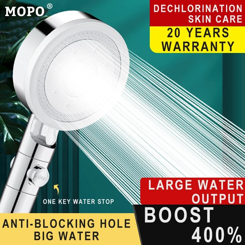 Κεφαλή ντους υψηλής πίεσης 6 λειτουργιών Ρυθμιζόμενο φίλτρο μπάνιου Ντους με ένα κλειδί στοπ Αξεσουάρ μπάνιου Οδοντόβουρτσες Κεφαλές