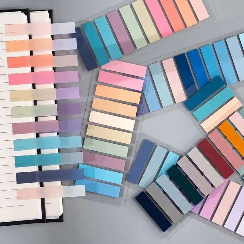 Νέα αυτοκόλλητα με ευρετήριο χρώματος PET Αυτοκόλλητα αυτοκόλλητα ευκολίας Σημείωση για αυτοκόλλητα σχεδιασμού σήμανσης σελίδας Σχολικά είδη γραφείου