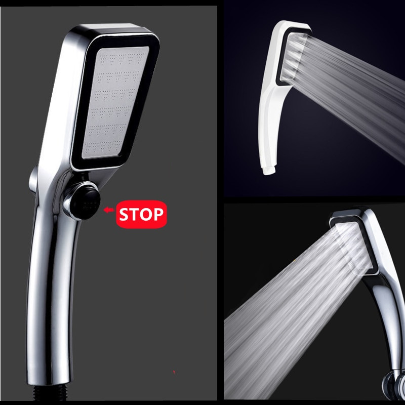 Horúci výpredaj 300-dierková sprchová hlavica, úspora vody, jeden kľúč na zastavenie vodnej trysky, vysokotlaková dažďová sprchová hlavica, kúpeľňové doplnky