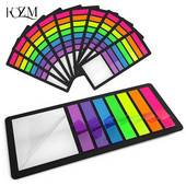 Spalvoti lipdukai Skaidrūs fluorescenciniai rodyklės skirtukai Atminties bloknotai Lipnūs užrašai Žymių žymeklis Kanceliarinės prekės 