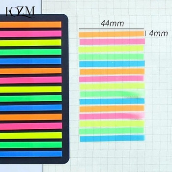 Цветни стикери Прозрачни флуоресцентни раздели за указатели Блок за бележки Лепящи бележки Маркер за отметки Канцеларски материали