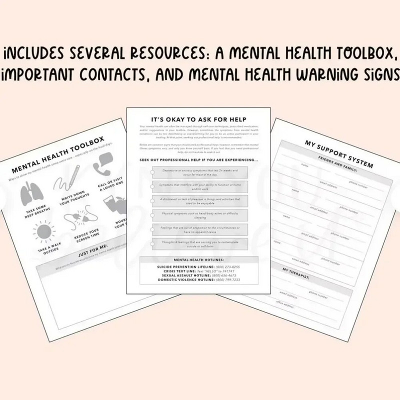 Σημειωματάριο Ψυχική Υγεία και Ευεξία Σημειωματάριο Περιοδικό Οργανισμός Γραφείου Επιτοίχια τσάντα οργάνωσης χαρτικών