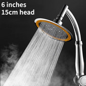 6-tolline dušipea kõrgsurve 360 reguleeritav suur ümmargune suur vihmapihusti käeshoitav vannitoatarvikud alcachofa ducha