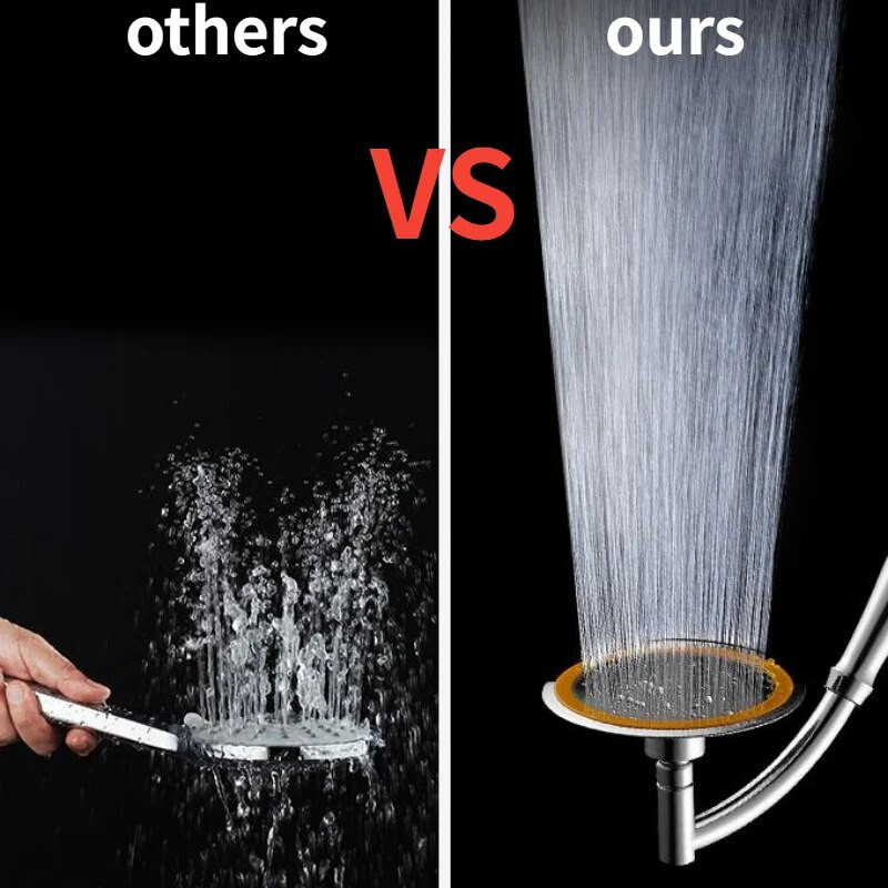 6-tolline dušipea kõrgsurve 360 reguleeritav suur ümmargune suur vihmapihusti käeshoitav vannitoatarvikud alcachofa ducha