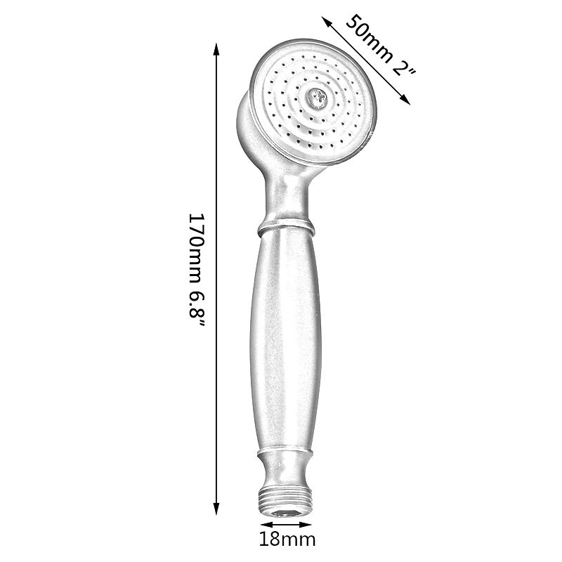 Αντίκα ορειχάλκινη κεφαλή ντουζιέρας Μπάνιου Χειρός ντουζιέρας 1,5m σωλήνας ντους