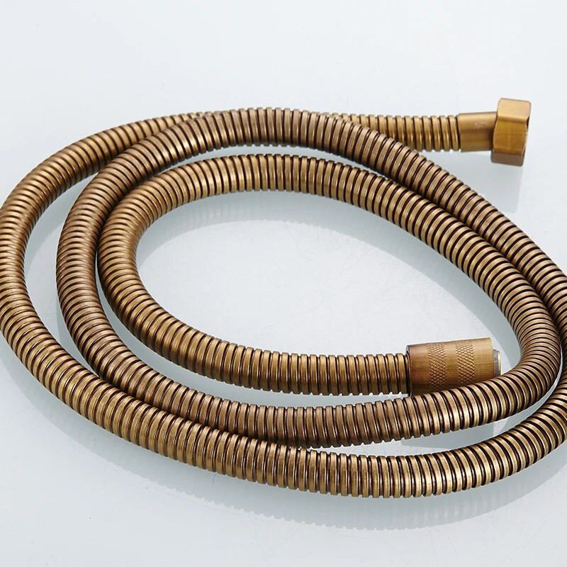 Αντίκα ορειχάλκινη κεφαλή ντουζιέρας Μπάνιου Χειρός ντουζιέρας 1,5m σωλήνας ντους