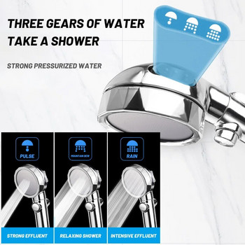 ZHANGJI Водоспестяваща душ глава с високо налягане Ръчна дръжка Кръгъл аксесоар за баня Chrome ABS душ слушалки