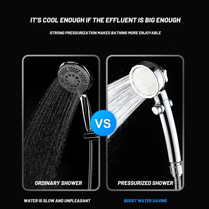 ZHANGJI Κεφαλή ντους υψηλής πίεσης για εξοικονόμηση νερού Στρογγυλό αξεσουάρ ντουζιέρας χρωμίου ABS