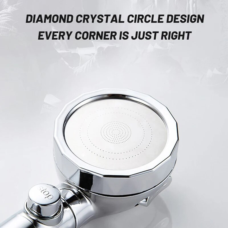 ZHANGJI Κεφαλή ντους υψηλής πίεσης για εξοικονόμηση νερού Στρογγυλό αξεσουάρ ντουζιέρας χρωμίου ABS