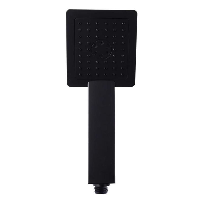 Greitas pristatymas ABS plastikinis vonios kambarys Big Square, vandenį taupantis dušo galvutė Black Bath Rainfall rankinė dušo galvutė