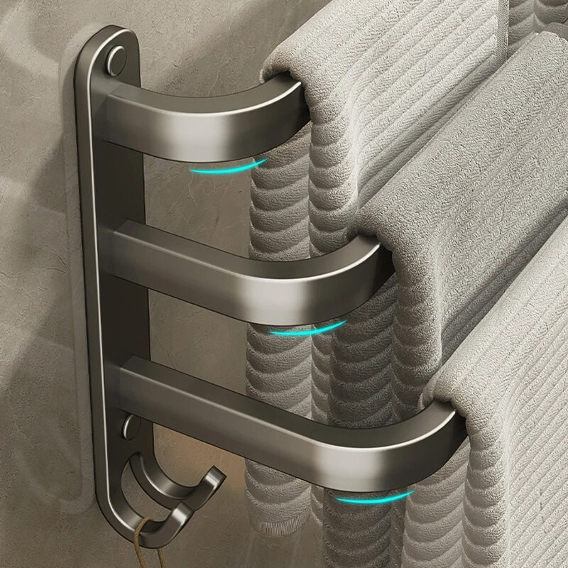 Ermo vannitoatarvikud Seinale paigaldatav käterätikuivati ruum Alumiiniumist duširuumi hoidik käterätikuivati 20-60 cm mitmekihiline käterätikuivati