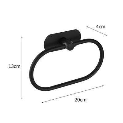 Σετ αξεσουάρ μπάνιου Επιτοίχια πετσέτα ράφι χαρτιού τουαλέτας Σετ υλικών μπάνιου Μαύρο ματ από ανοξείδωτο χάλυβα