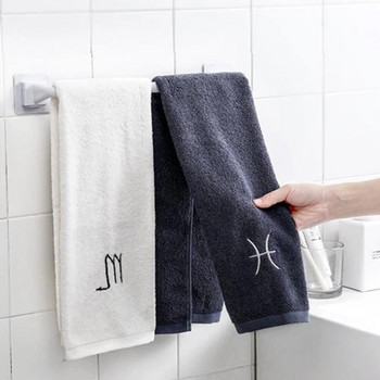 Λευκή μαύρη κρεμάστρα για πετσέτες Ράβδος για πετσέτες Θήκη για πετσέτες Ράφι τοίχου ράφι Αυτοκόλλητη επιτοίχια Μπάνιο Κουζίνα Αντιοξειδωτική Οικιακή