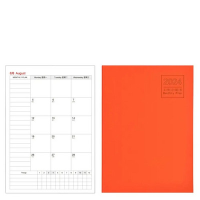 Päevik Nädala Kuu päevakava 2024 A4 A5 Märkmik Akadeemiline Nädala Agenda Tegevusi Märkmik 12 kuu planeerija Aja korraldaja