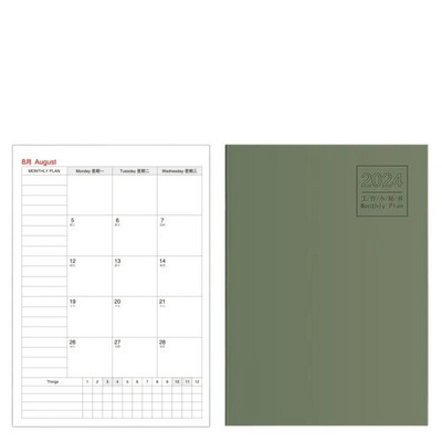 Päevik Nädala Kuu päevakava 2024 A4 A5 Märkmik Akadeemiline Nädala Agenda Tegevusi Märkmik 12 kuu planeerija Aja korraldaja