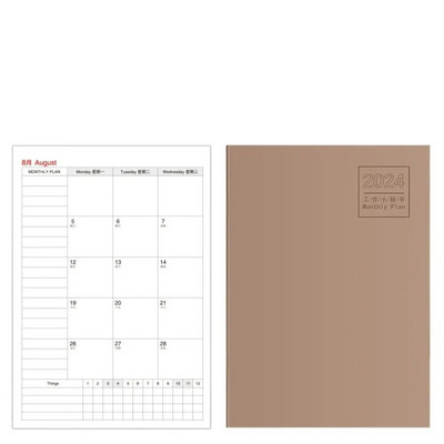 Päevik Nädala Kuu päevakava 2024 A4 A5 Märkmik Akadeemiline Nädala Agenda Tegevusi Märkmik 12 kuu planeerija Aja korraldaja