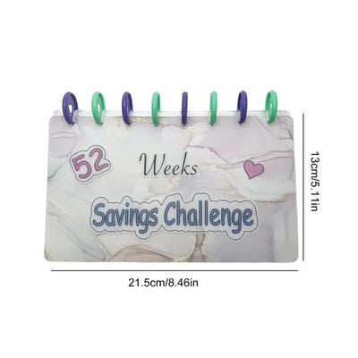 Βιβλίο Savings Challenge επαναχρησιμοποιήσιμο 52 εβδομάδων Δαπάνες και Κόστος Organizer Planner Notebook Προμήθειες διαχείρισης χρημάτων για οικογένεια