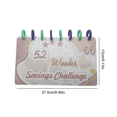 Βιβλίο Savings Challenge επαναχρησιμοποιήσιμο 52 εβδομάδων Δαπάνες και Κόστος Organizer Planner Notebook Προμήθειες διαχείρισης χρημάτων για οικογένεια