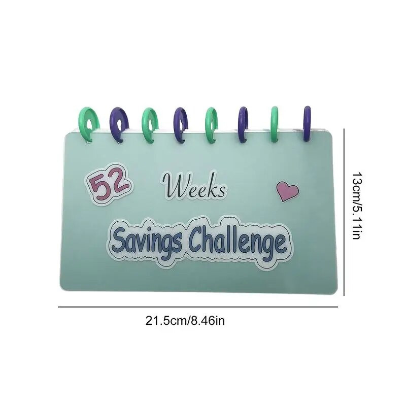 Βιβλίο Savings Challenge επαναχρησιμοποιήσιμο 52 εβδομάδων Δαπάνες και Κόστος Organizer Planner Notebook Προμήθειες διαχείρισης χρημάτων για οικογένεια